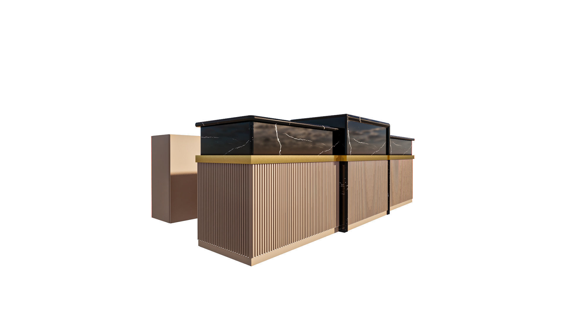 Modern Reception Desk 3D model_1