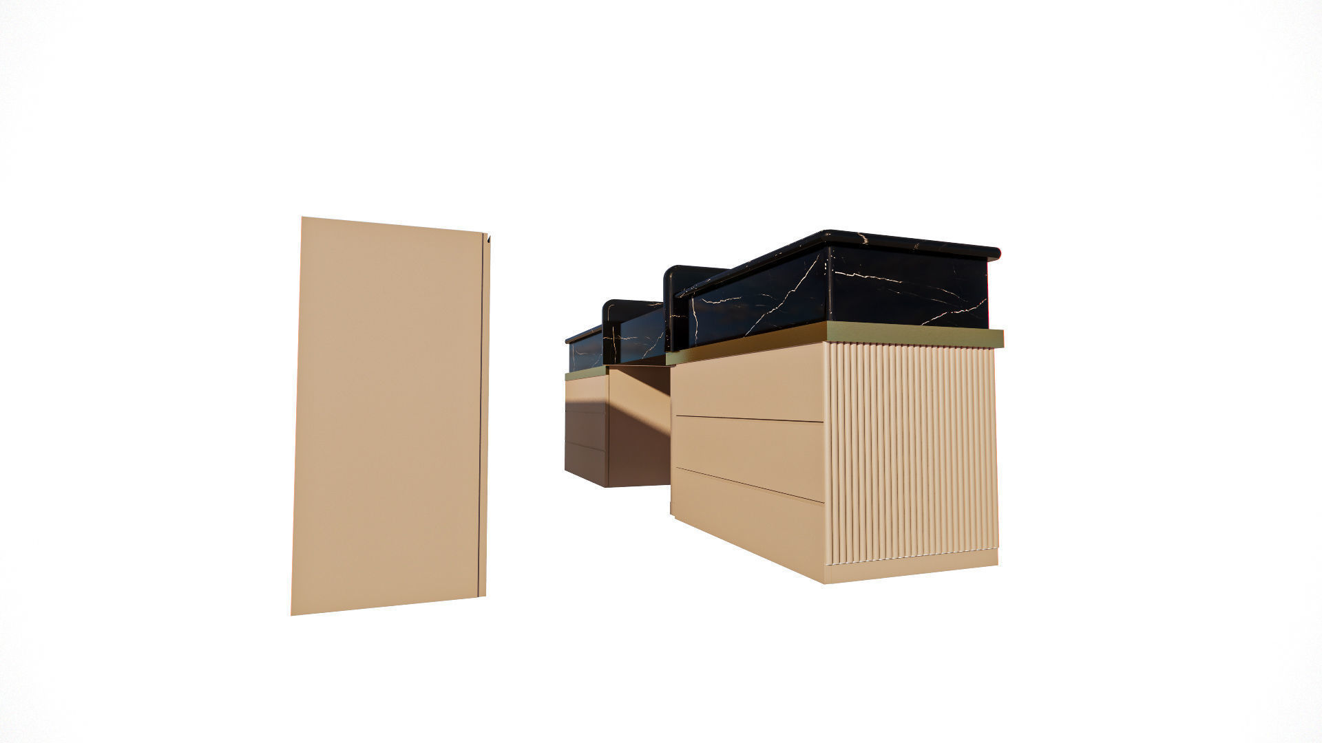 Modern Reception Desk 3D model_3