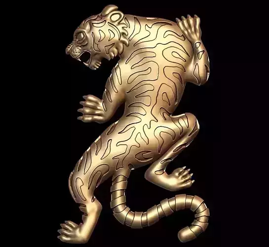 Climbing Tiger Half 3D