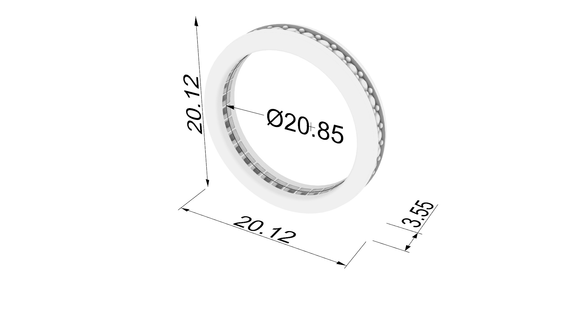 Refined Channel Set Eternity Ring JDBCo 3D print model_1