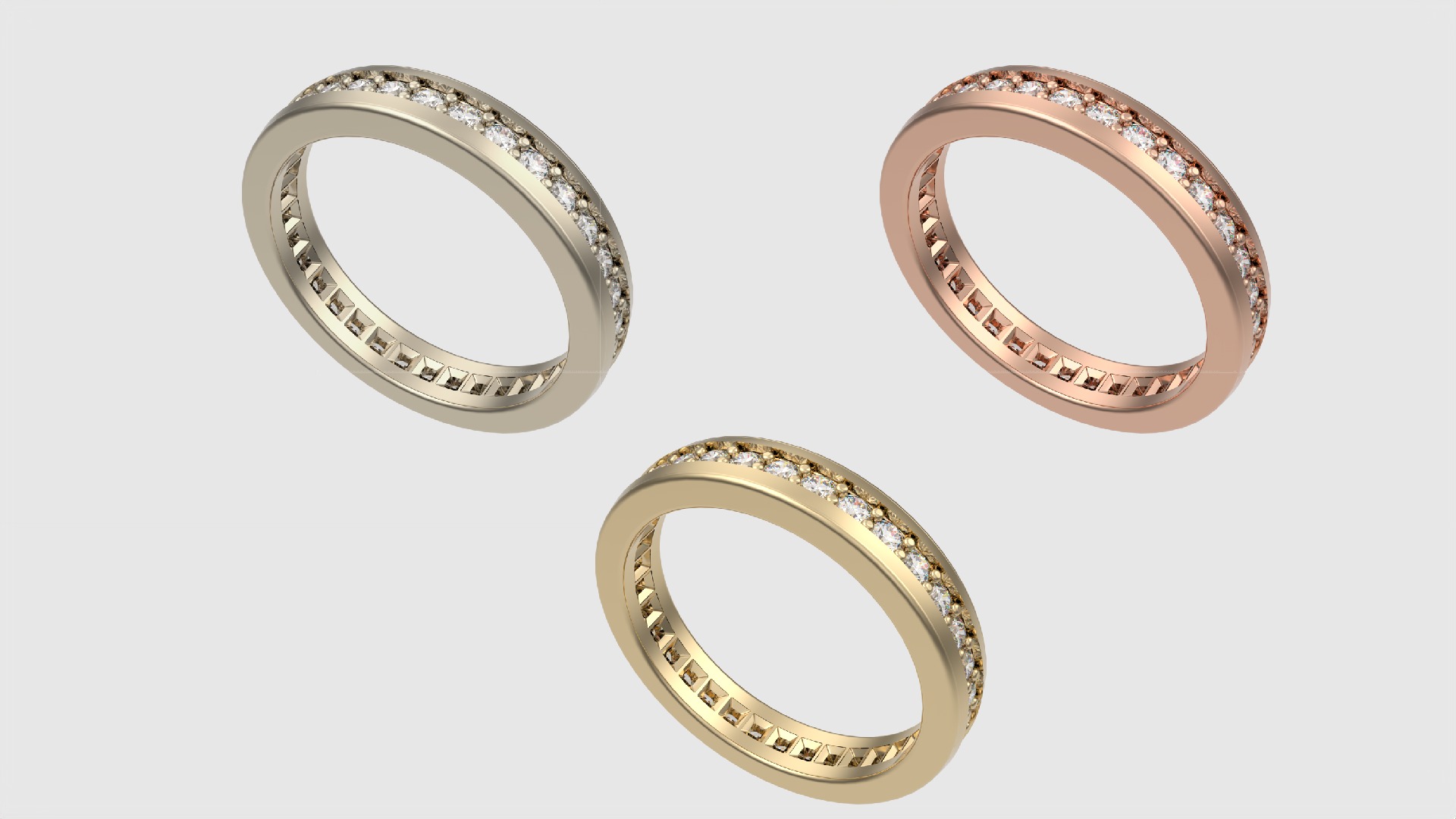 Refined Channel Set Eternity Ring JDBCo 3D print model_2