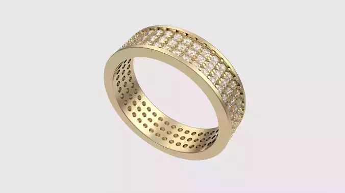 Three-Row Pave Set Ring JDBCo