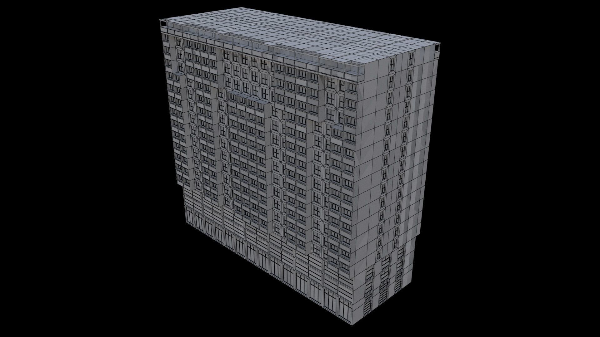 BuildingofficeA 3D model_5