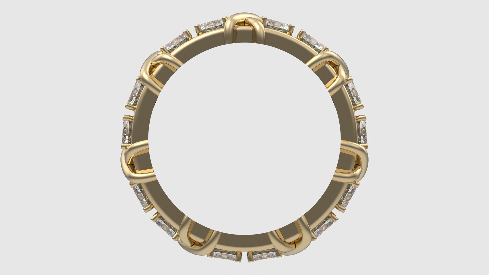 Crossed Eternity Ring JDBCo 3D print model_4