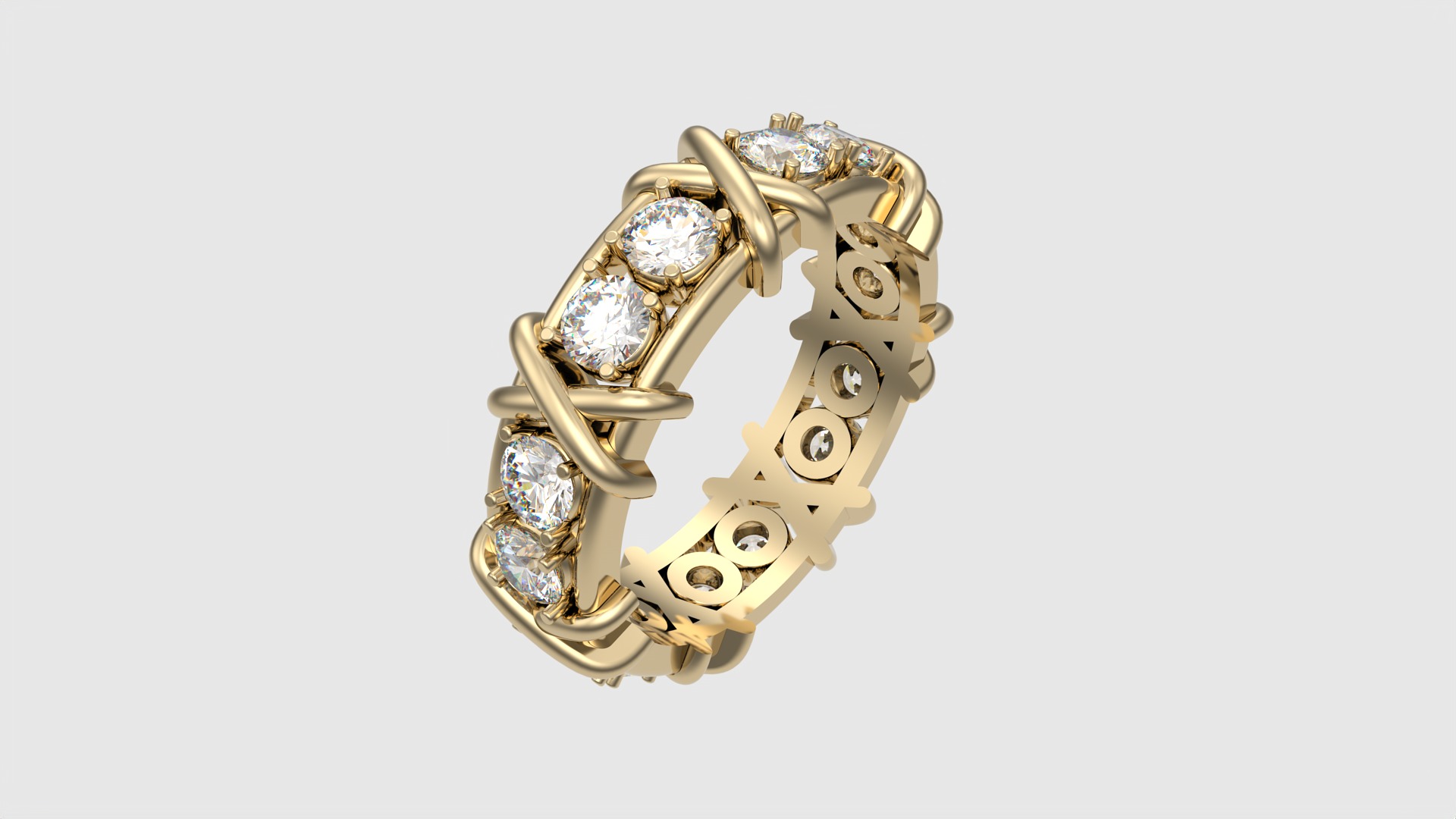 Crossed Eternity Ring JDBCo 3D print model_18