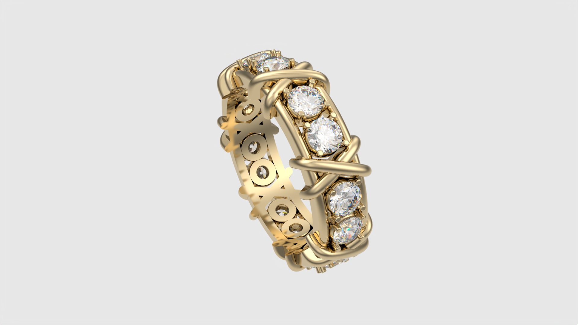 Crossed Eternity Ring JDBCo 3D print model_28
