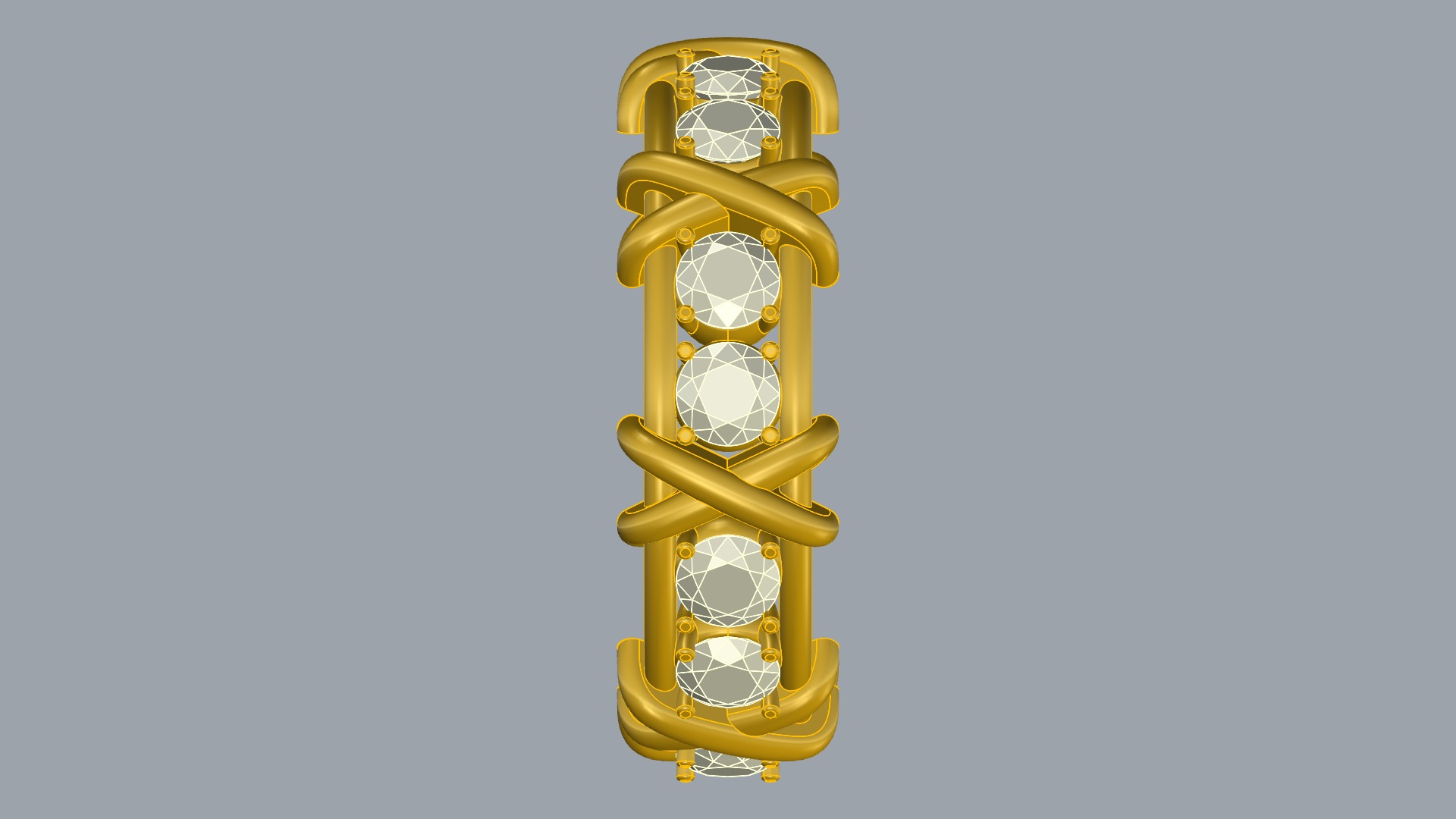 Crossed Eternity Ring JDBCo 3D print model_11