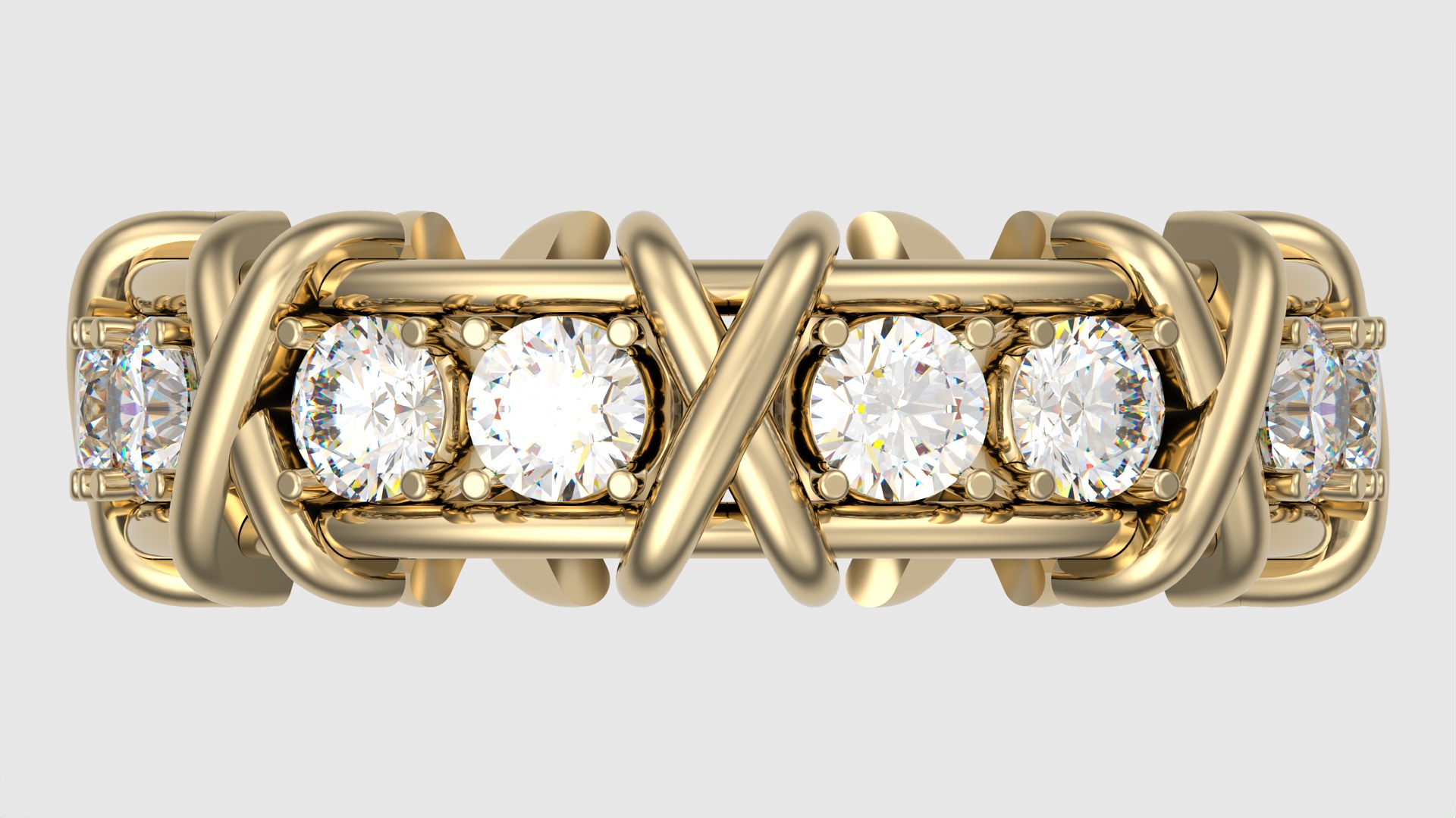 Crossed Eternity Ring JDBCo 3D print model_6