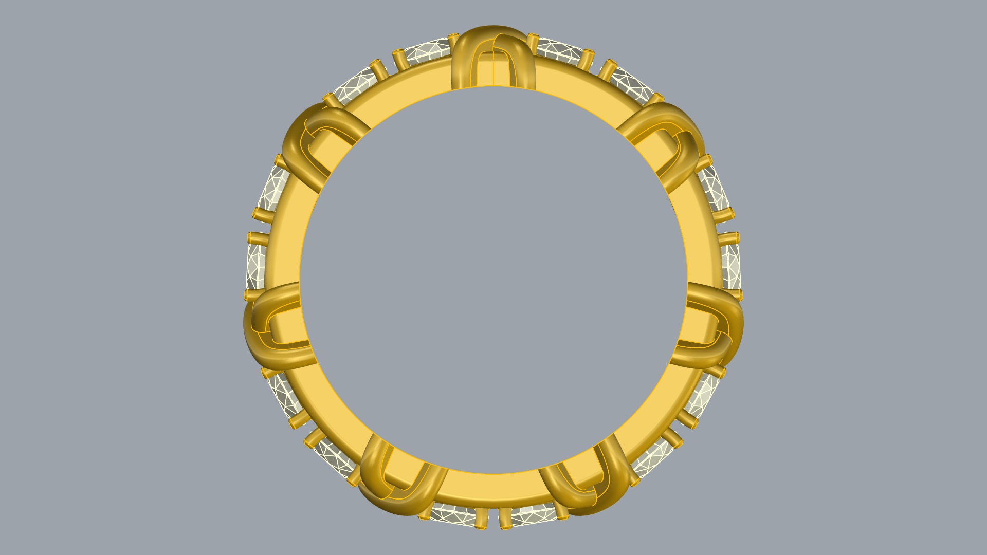 Crossed Eternity Ring JDBCo 3D print model_9