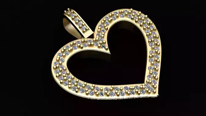 PRECIOUS HEART PENDANT 3D PRINTABLE MODEL 3D print model