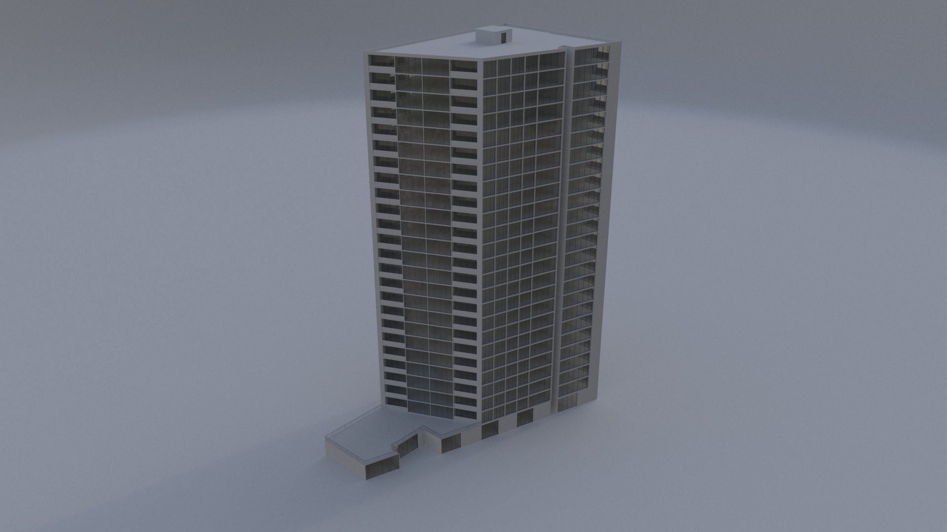 BuildingofficeK 3D model_1