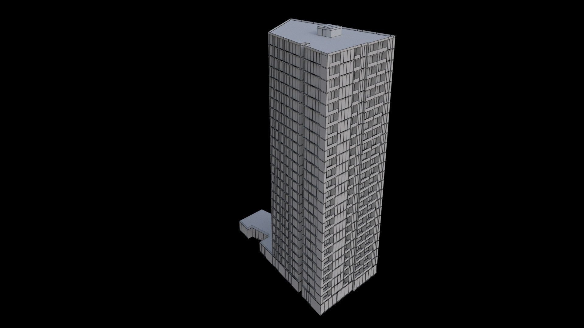 BuildingofficeK 3D model_7