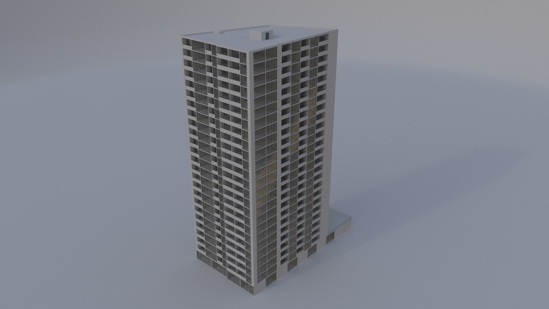 BuildingofficeK 3D model_4