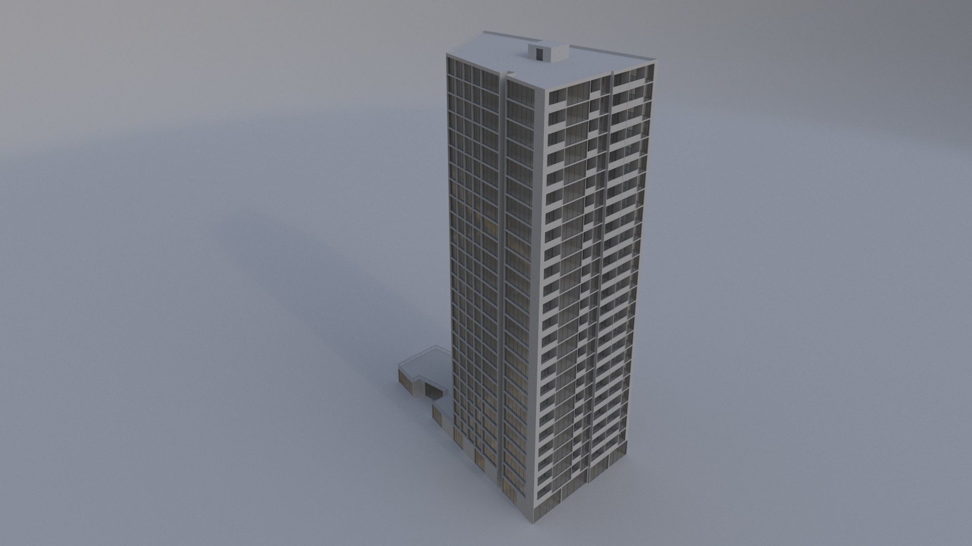 BuildingofficeK 3D model_2