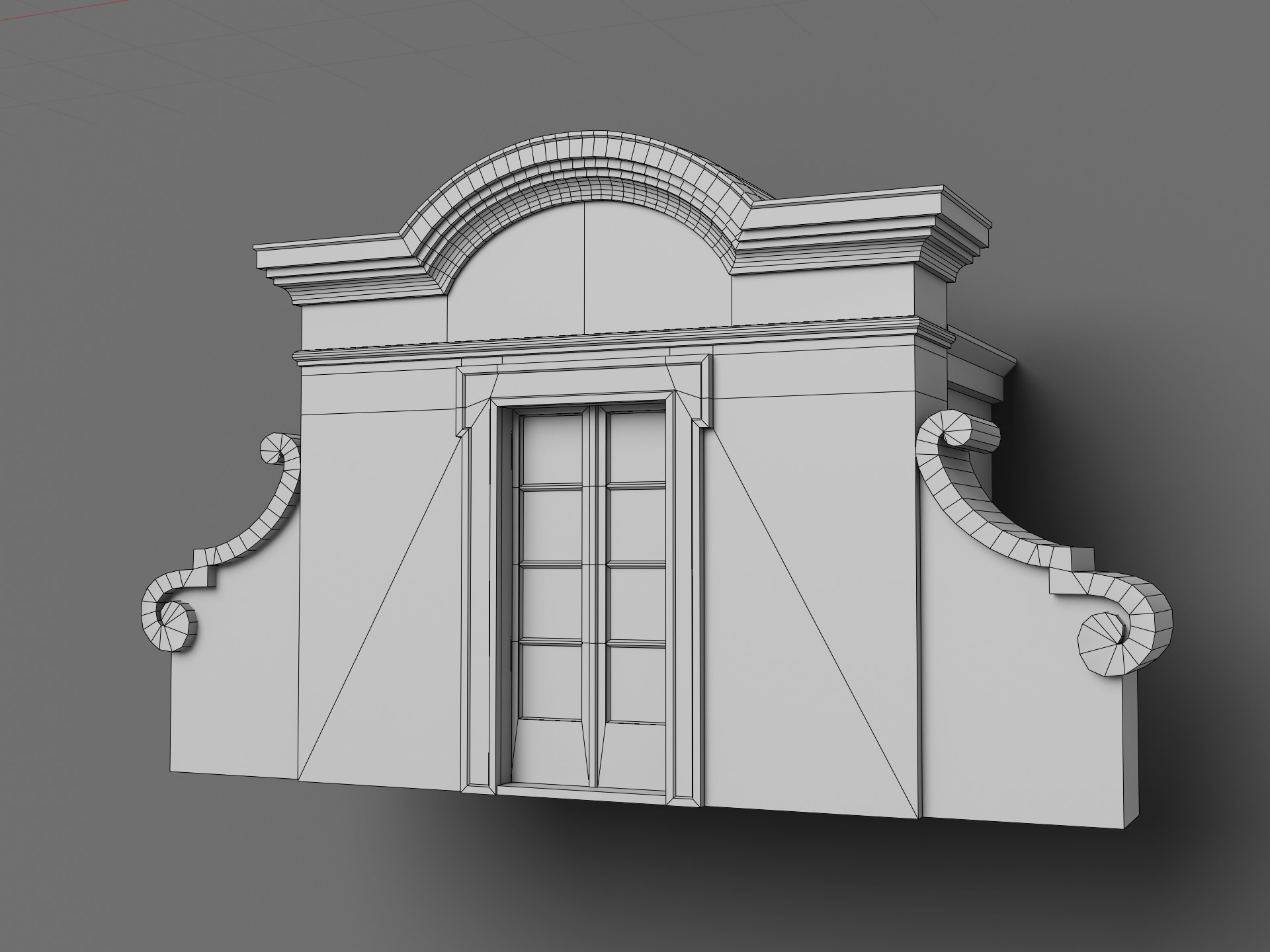 Collection of Classical Dormer Windows Low-poly 3D model_4