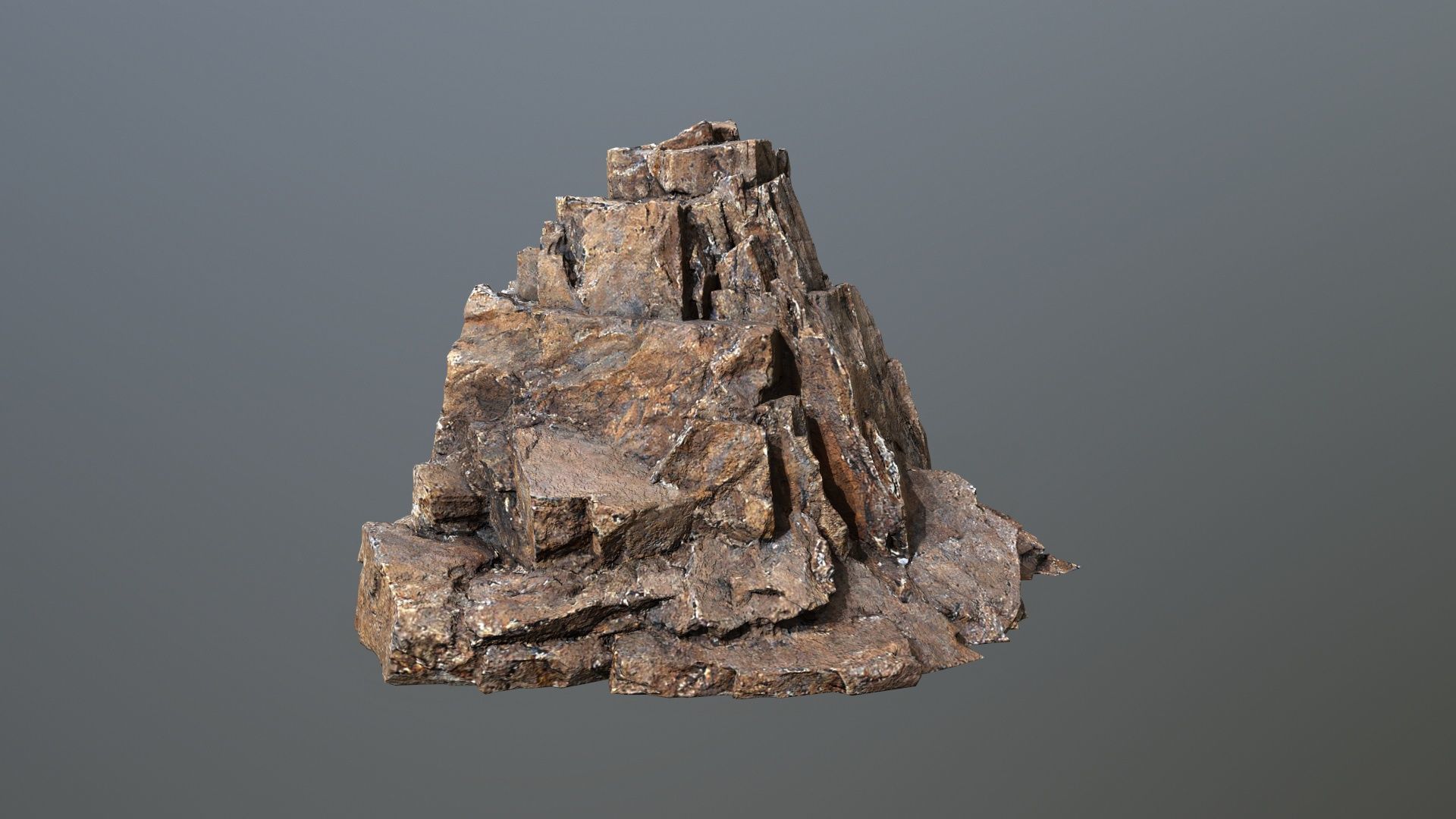 desert rocks Low-poly 3D model_9