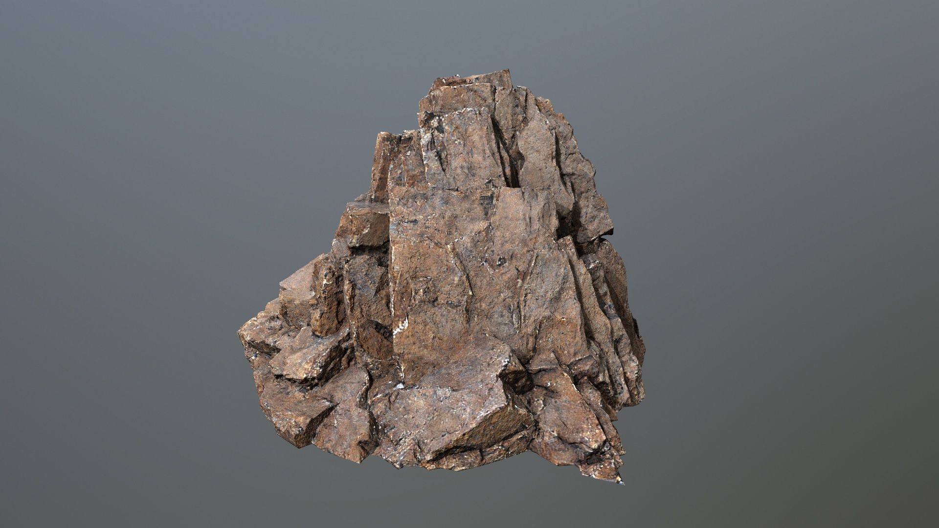 desert rocks Low-poly 3D model_2