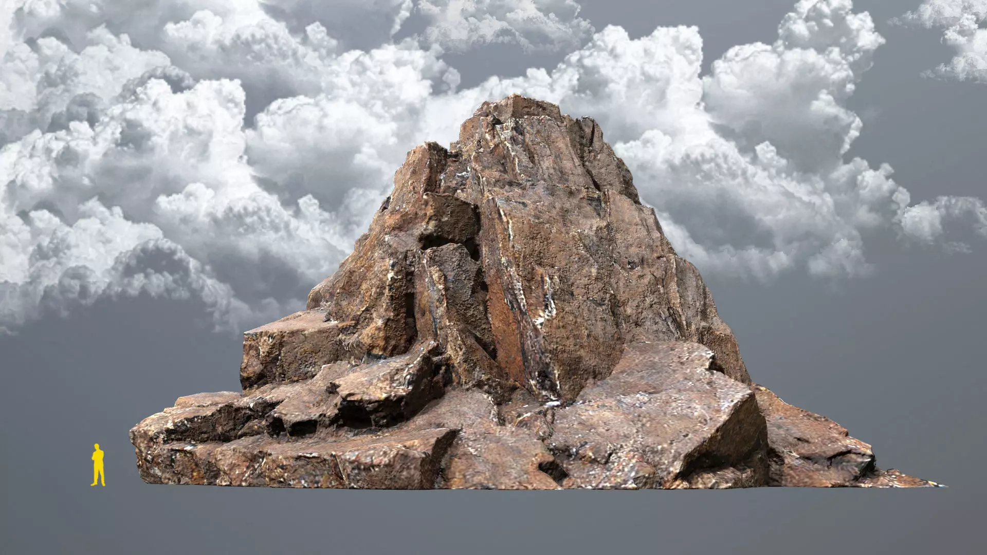 desert rocks Low-poly 3D model_0