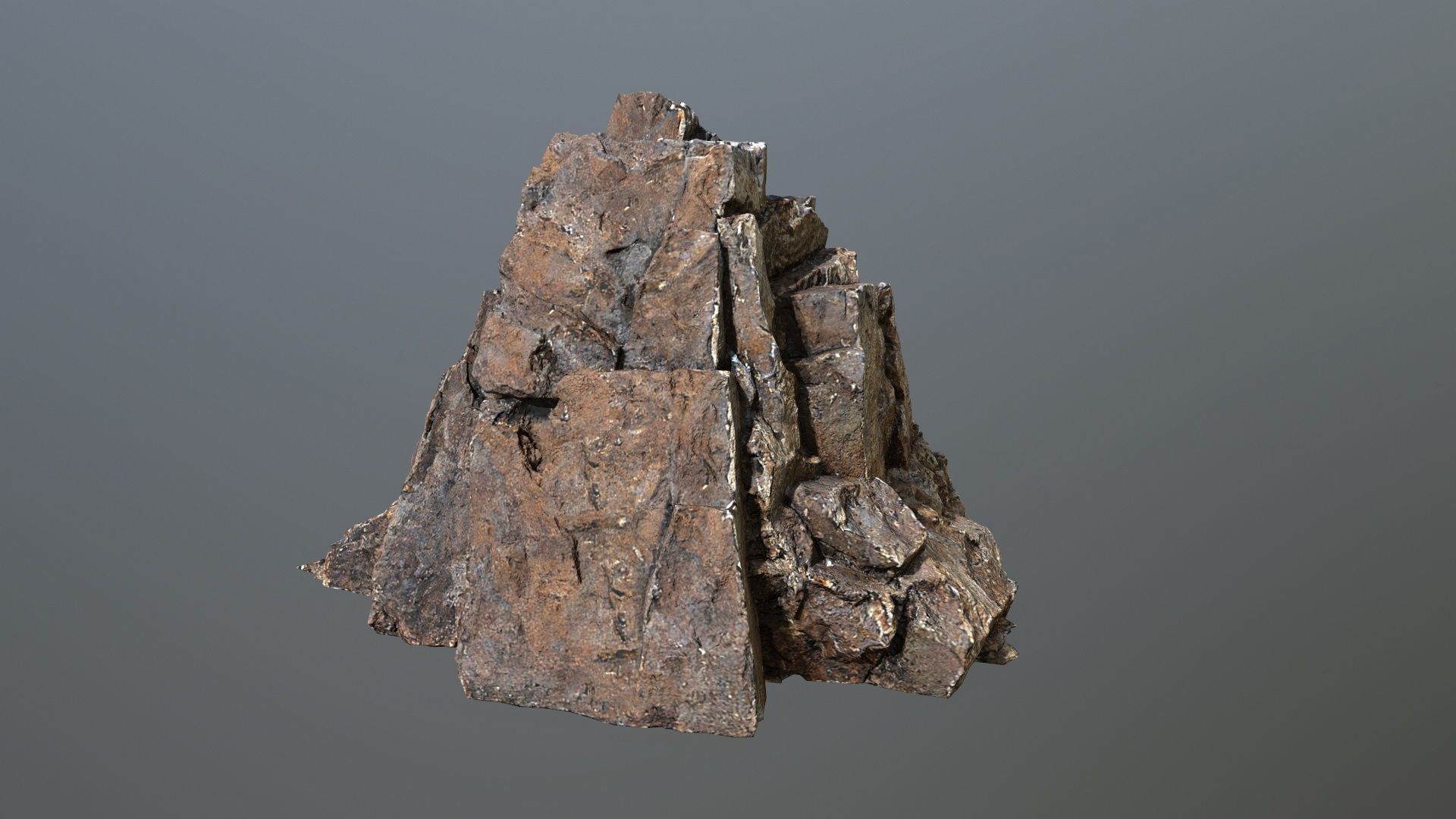desert rocks Low-poly 3D model_5