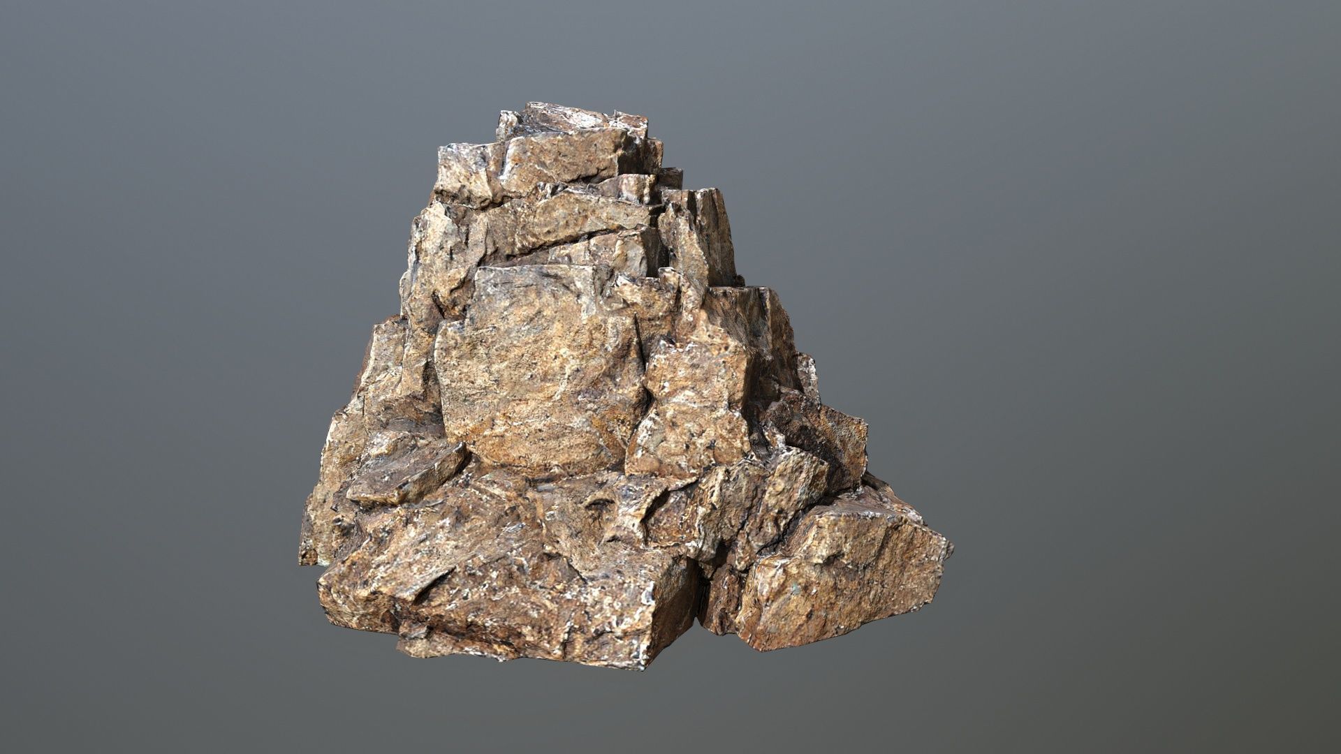 desert rocks Low-poly 3D model_7