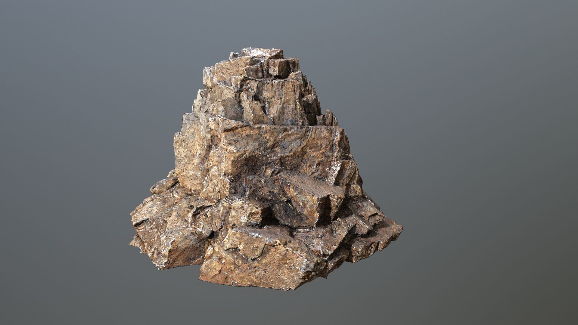 desert rocks Low-poly 3D model_8