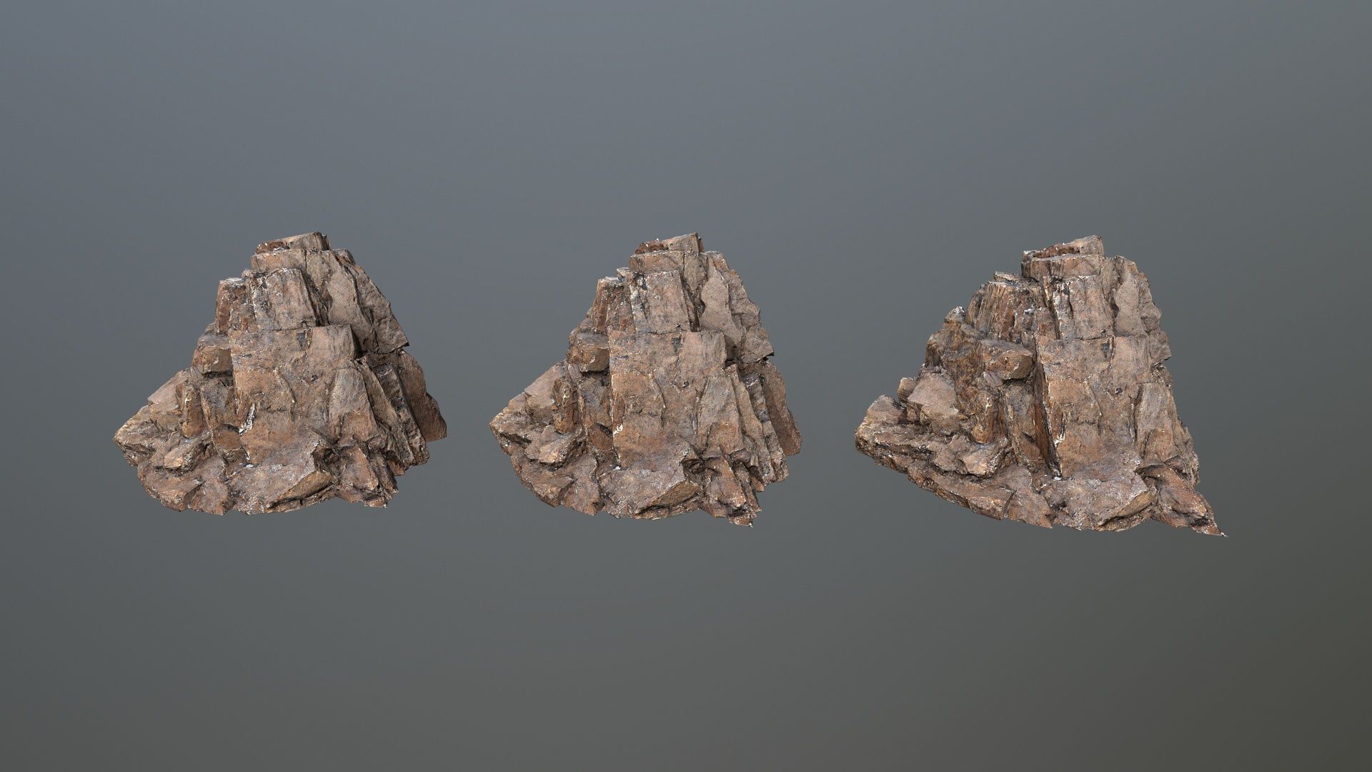 desert rocks Low-poly 3D model_11