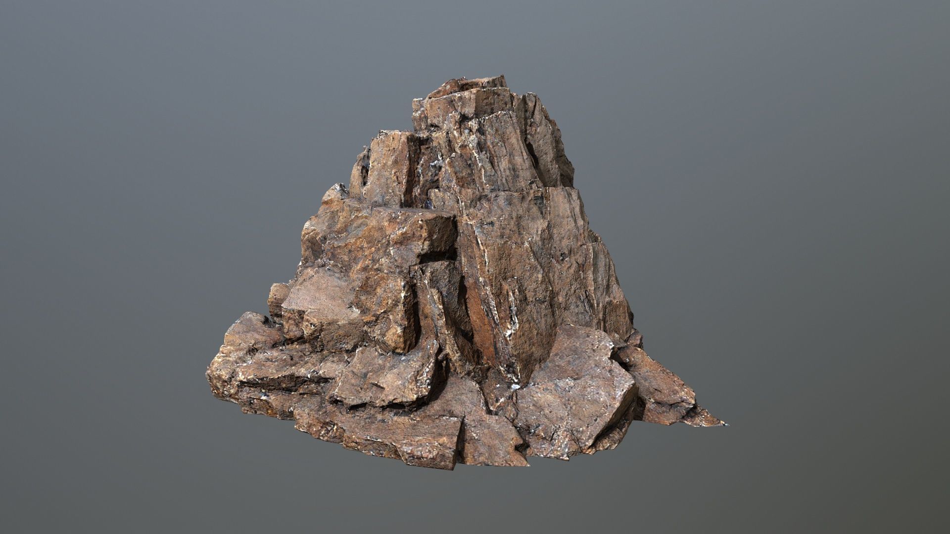 desert rocks Low-poly 3D model_1