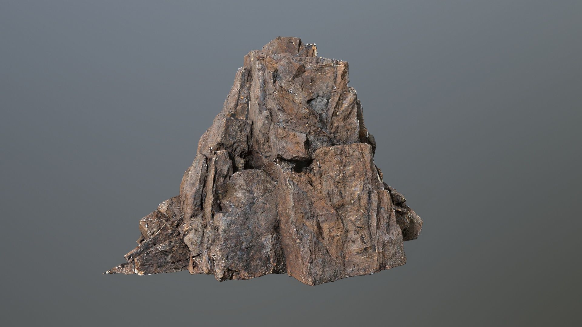 desert rocks Low-poly 3D model_4