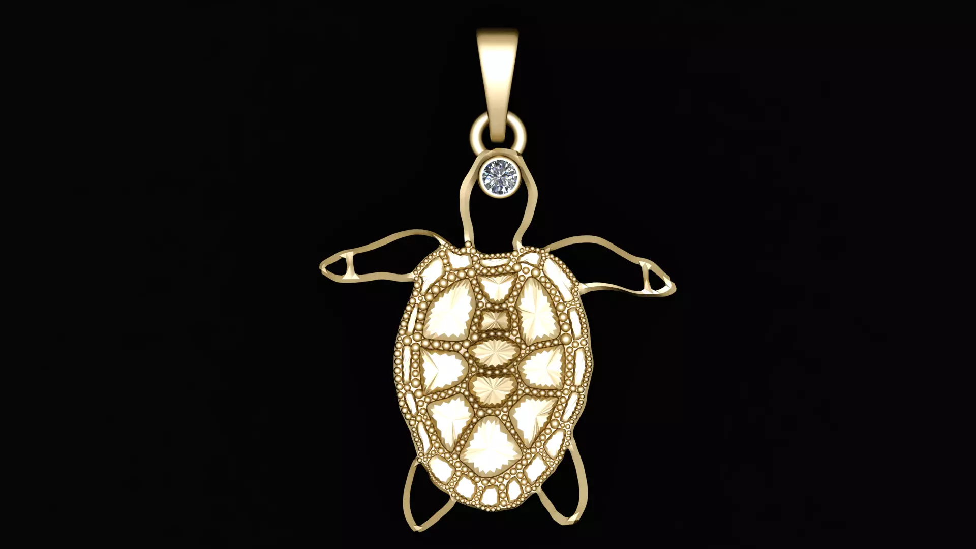 SEA TERTLE PENDANT 3D PRINTABLE MODEL 3D print model
