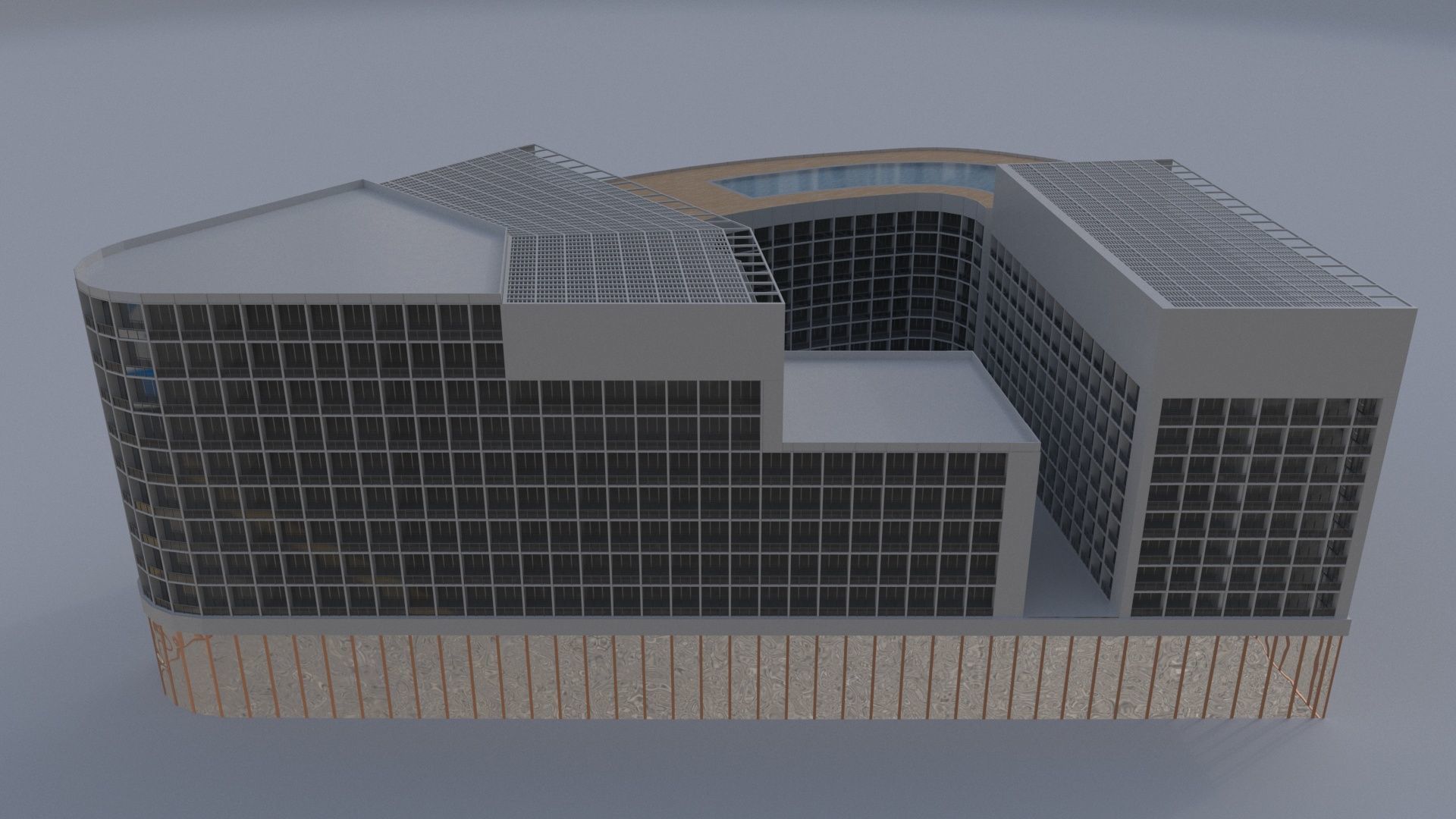 BuildingofficeY 3D model_1