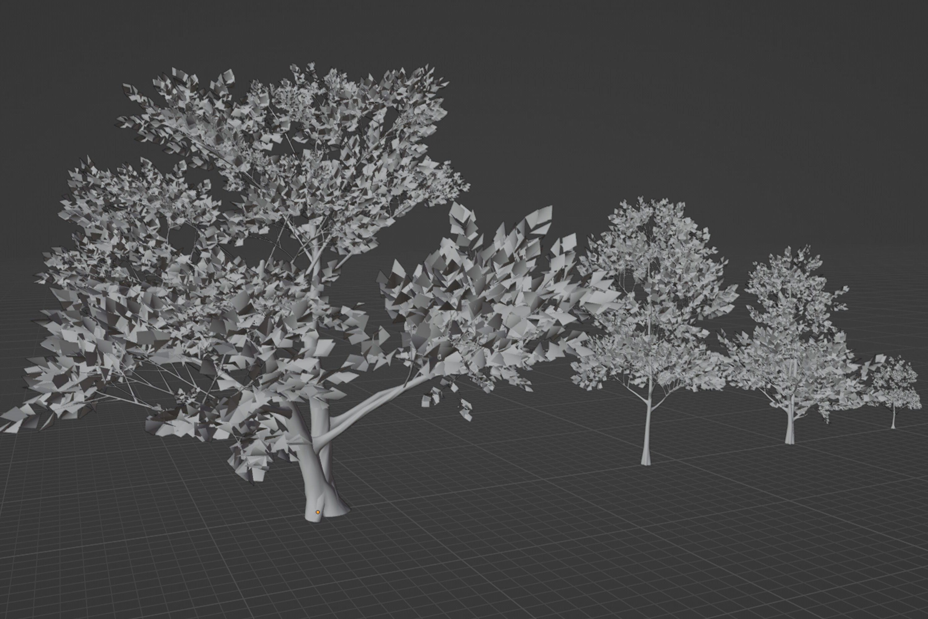 4 Pink Tree Low-poly 3D model_13