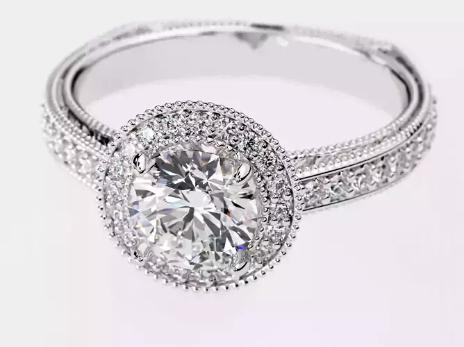 Engagement ring with diamond 0 81ct 800