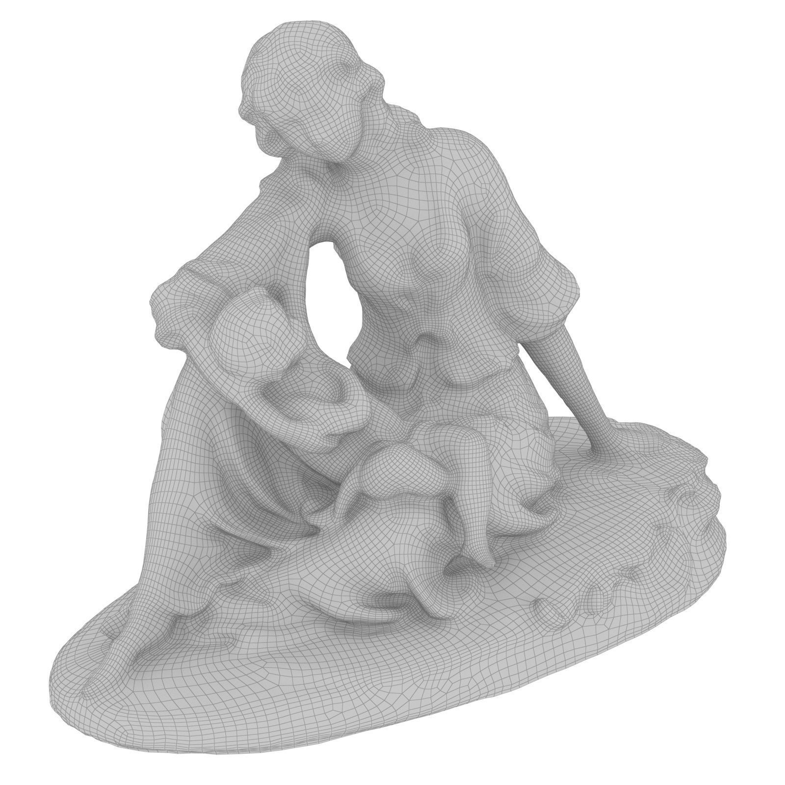 statue05 Low-poly 3D model_2