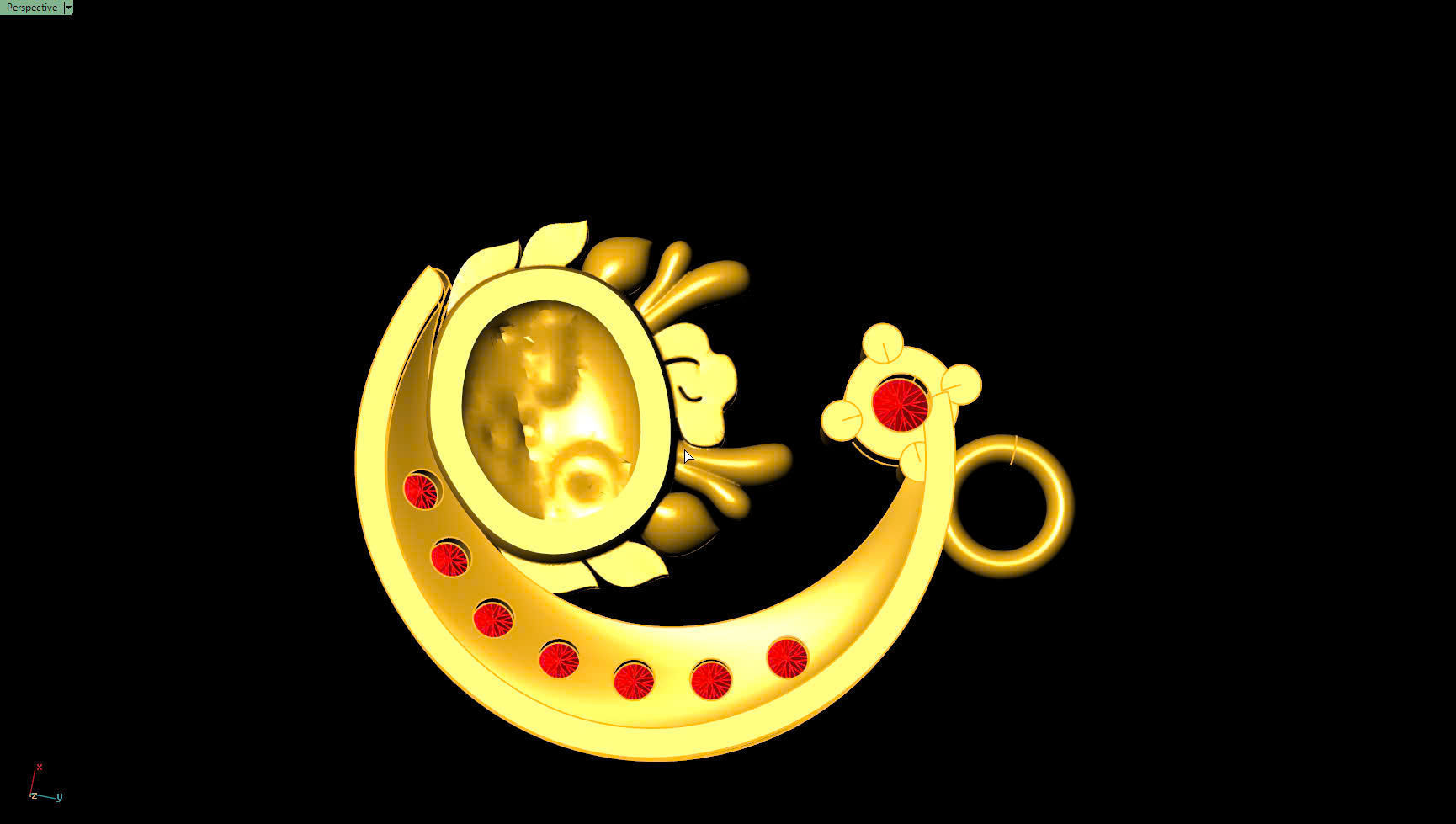 Dragon pendants 3D print model_1