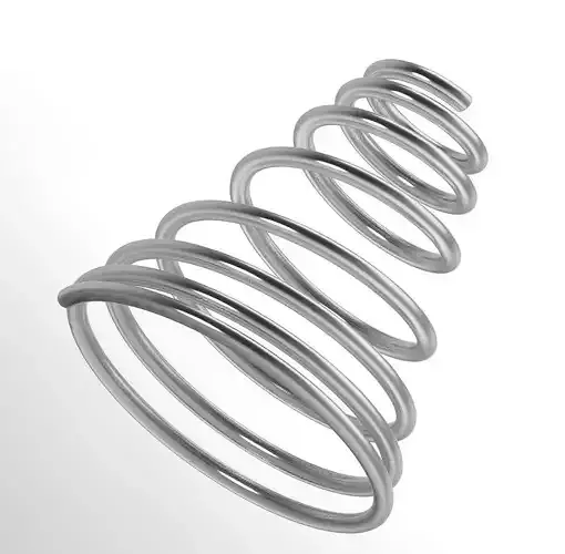 Steel Conical Spring 3D print model