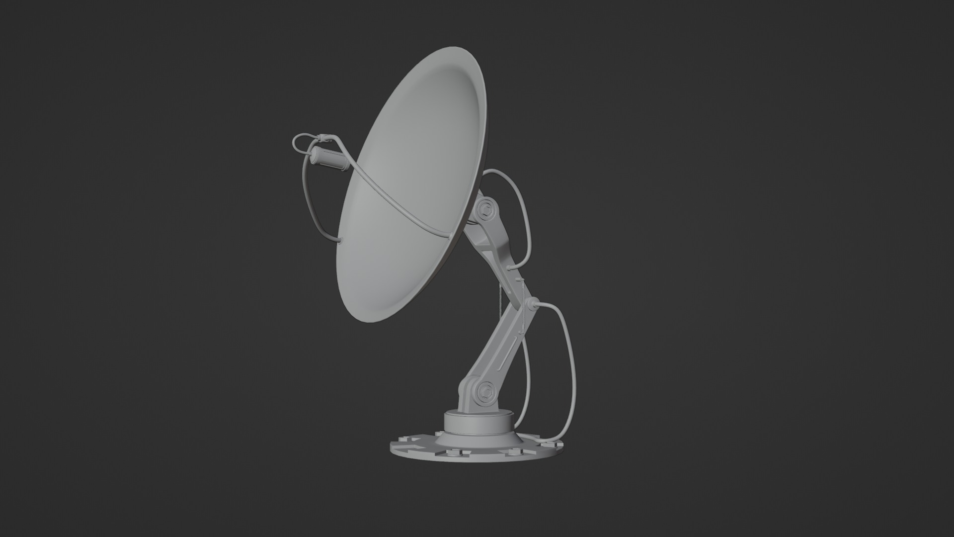 Satellite dish Free 3D model_5