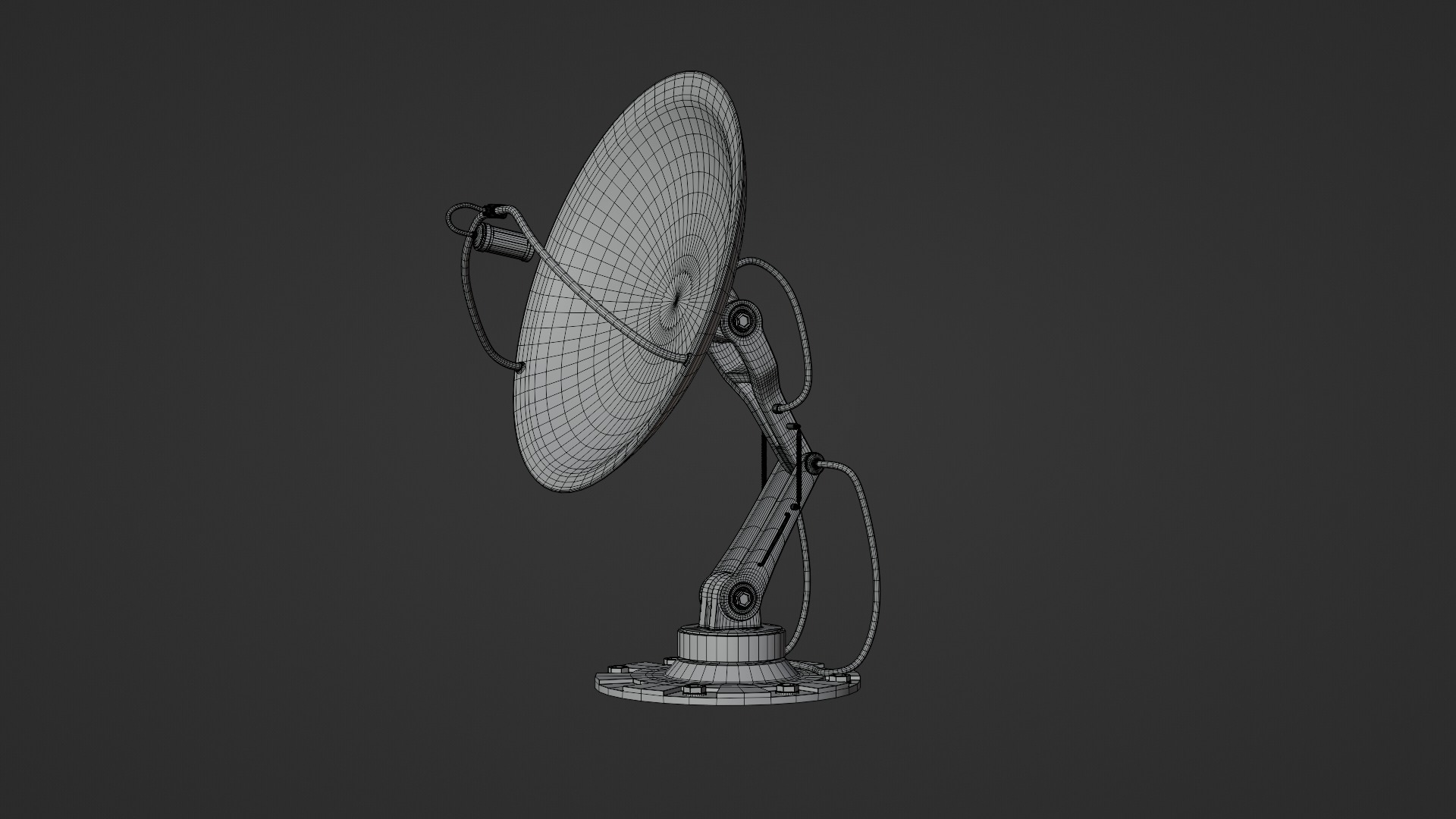 Satellite dish Free 3D model_6