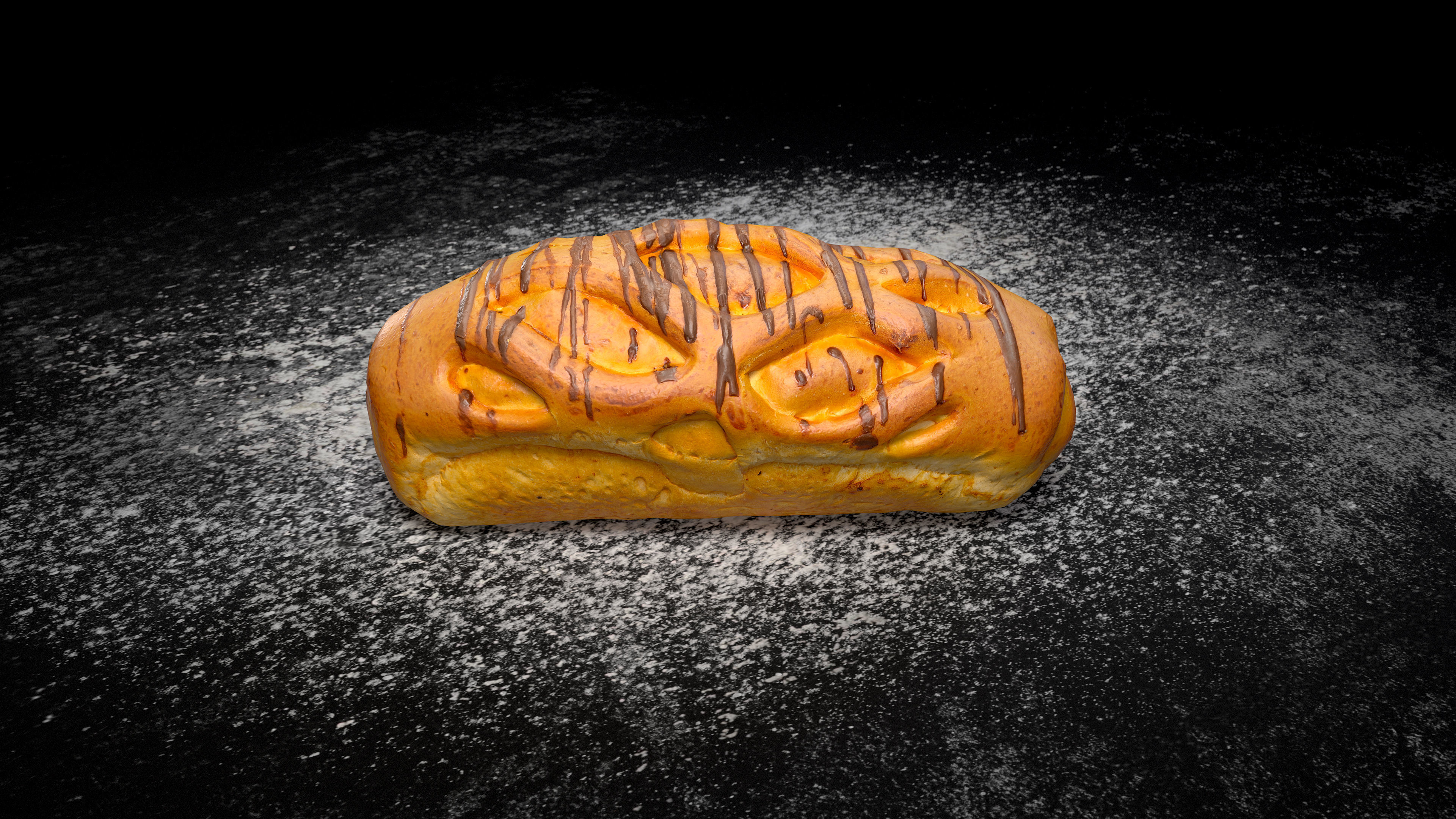 Chocolate Bun PBR Low-poly 3D model_5