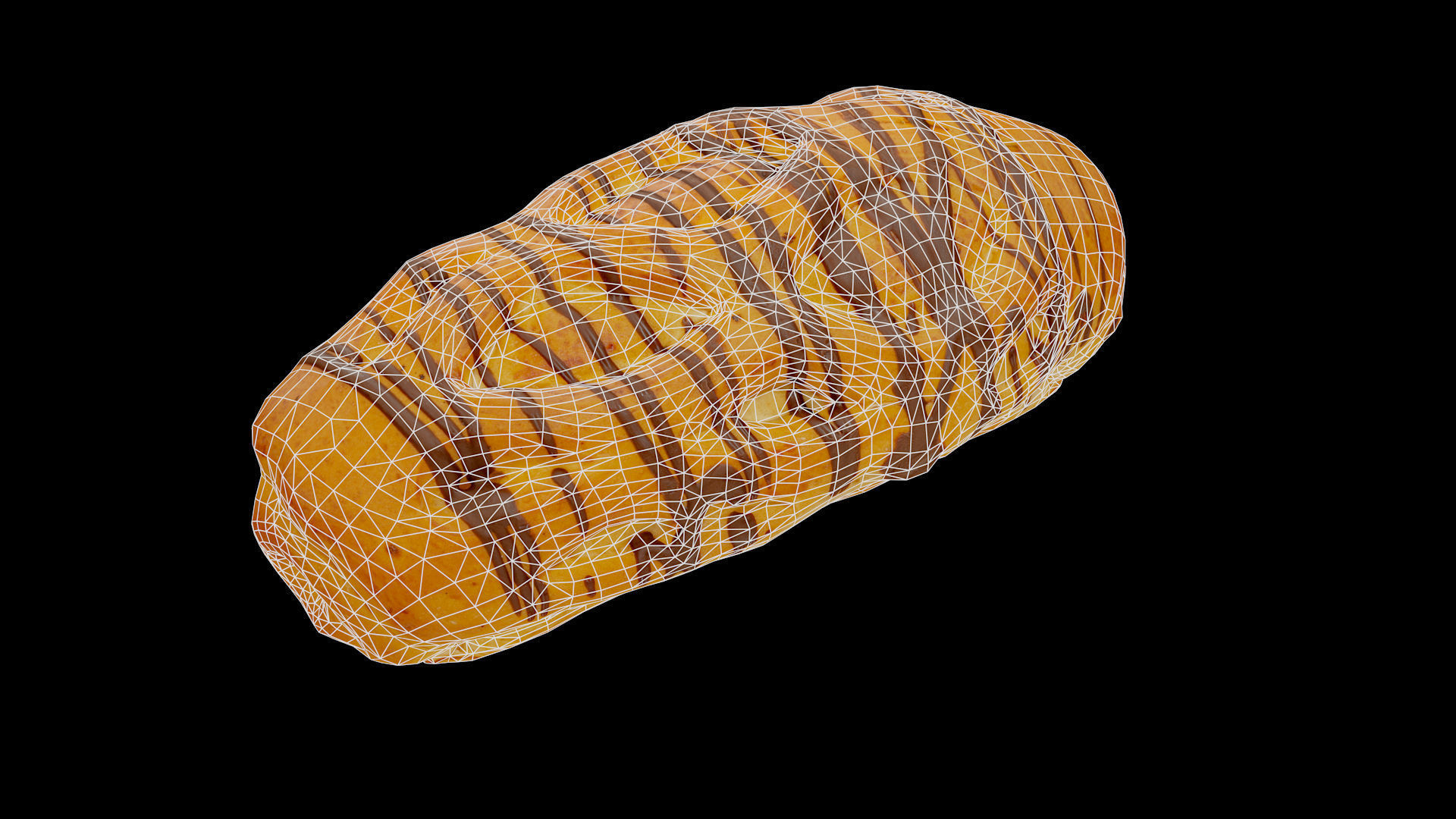 Chocolate Bun PBR Low-poly 3D model_17