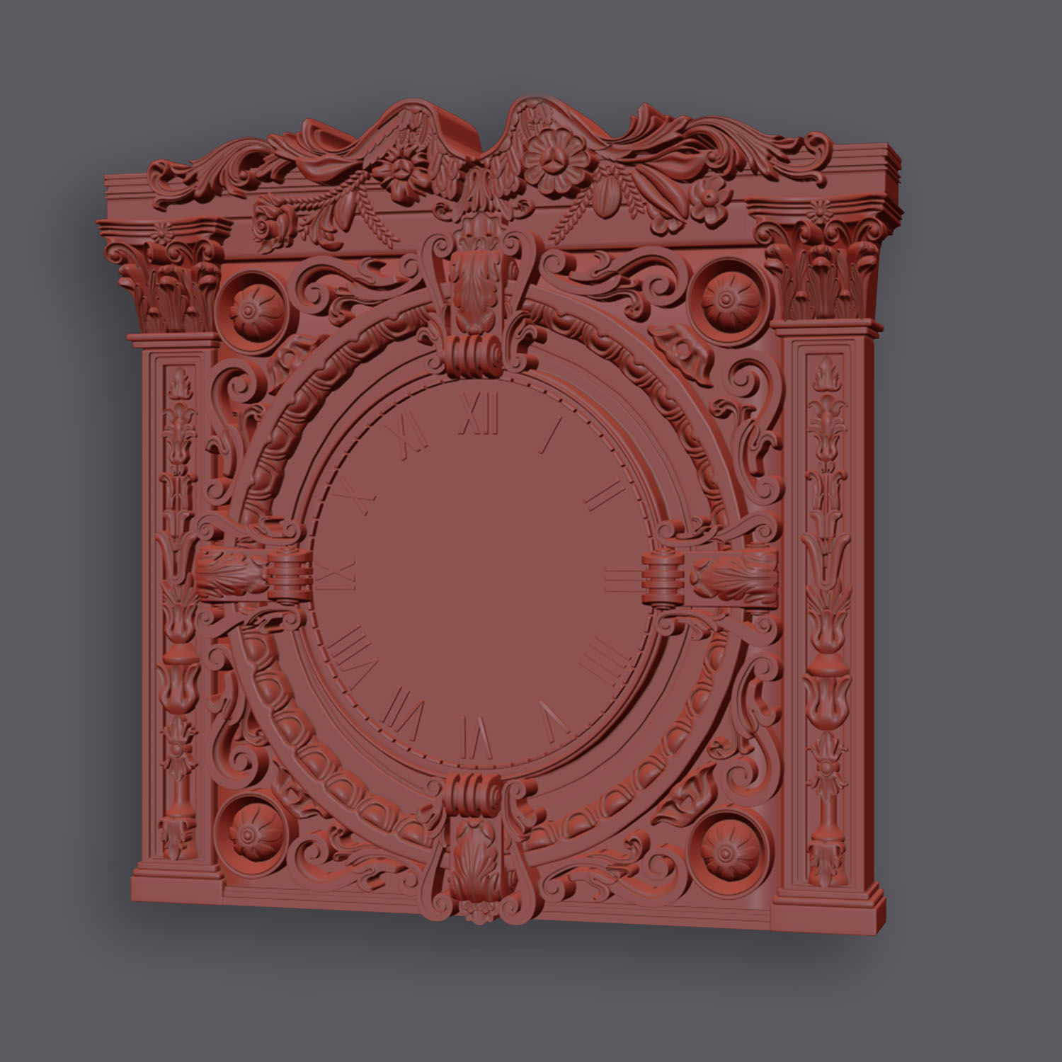 Classic Ornamental Clock 3D model_28