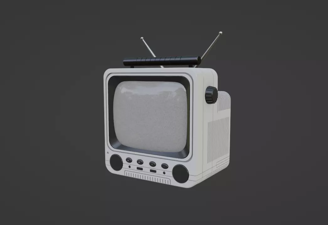 Compact Portable TV Low-poly 3D model