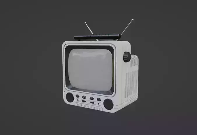 Compact Portable TV Low-poly 3D model