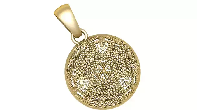 VINTAGE CHARM PENDANT 3D PRINTABLE MODEL