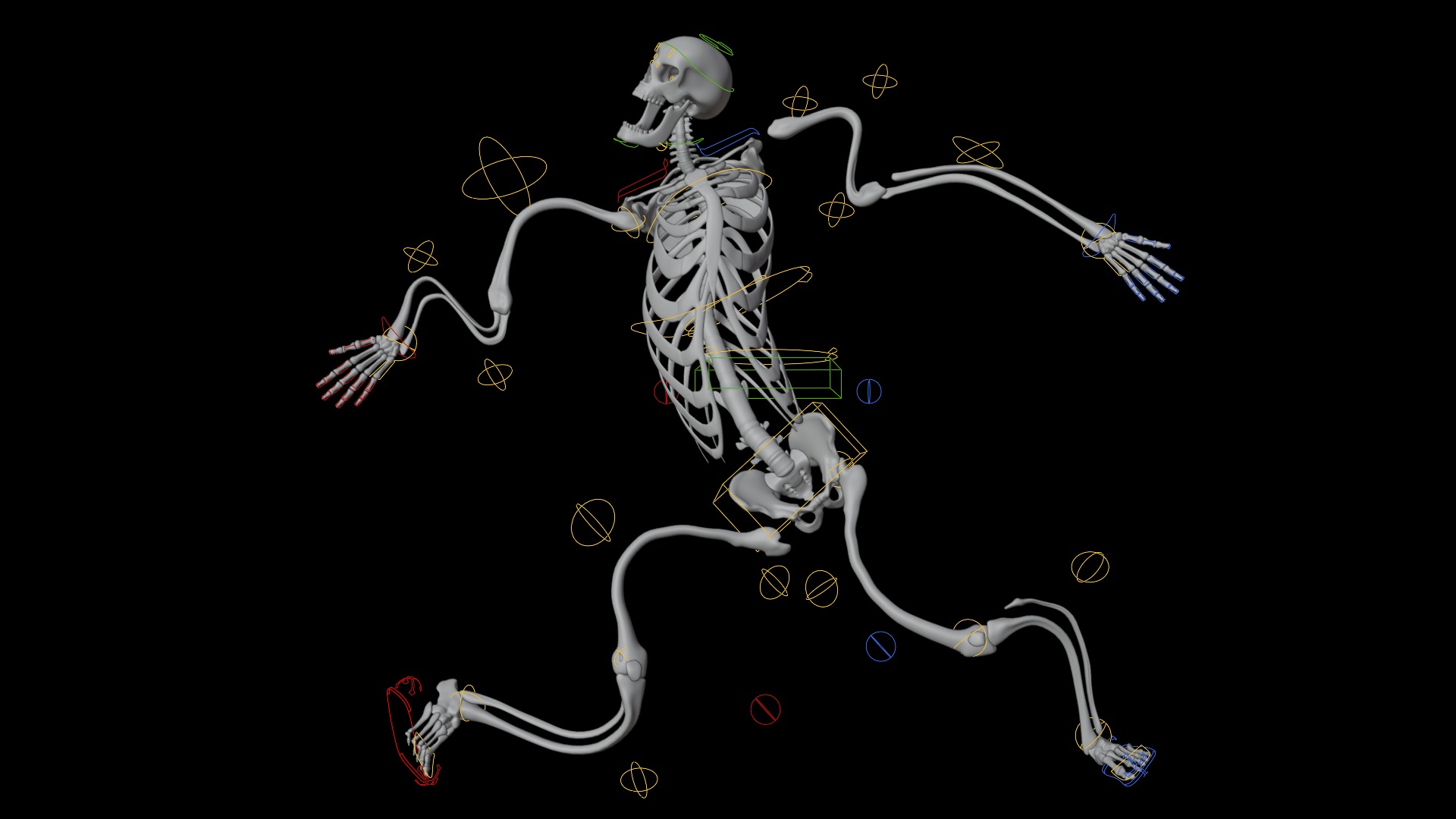 Skeleton Rigged Low-poly 3D model_7