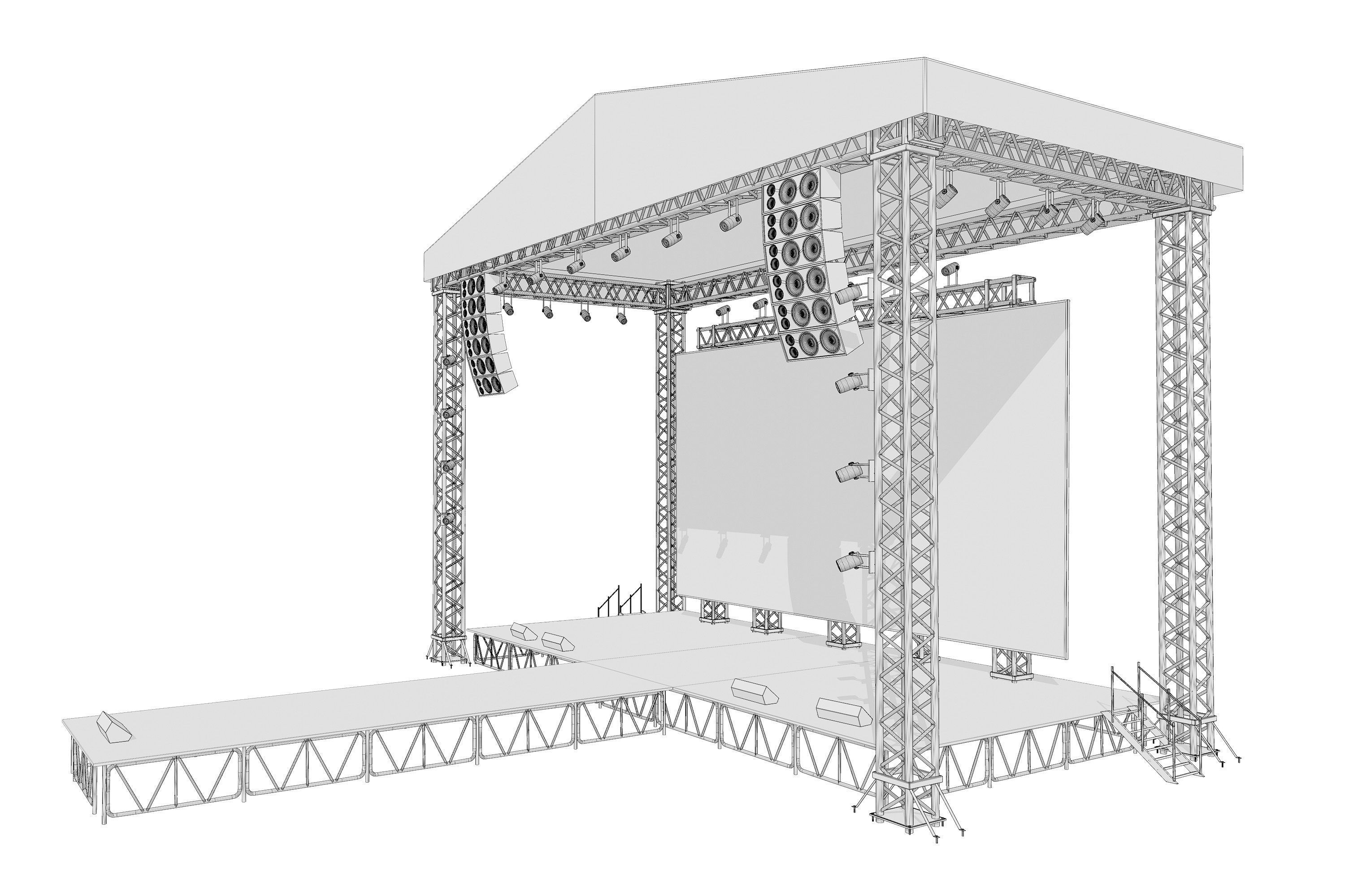 Concert Stage 07 3D model_17