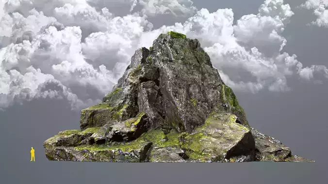 cliff rocks Low-poly 3D model