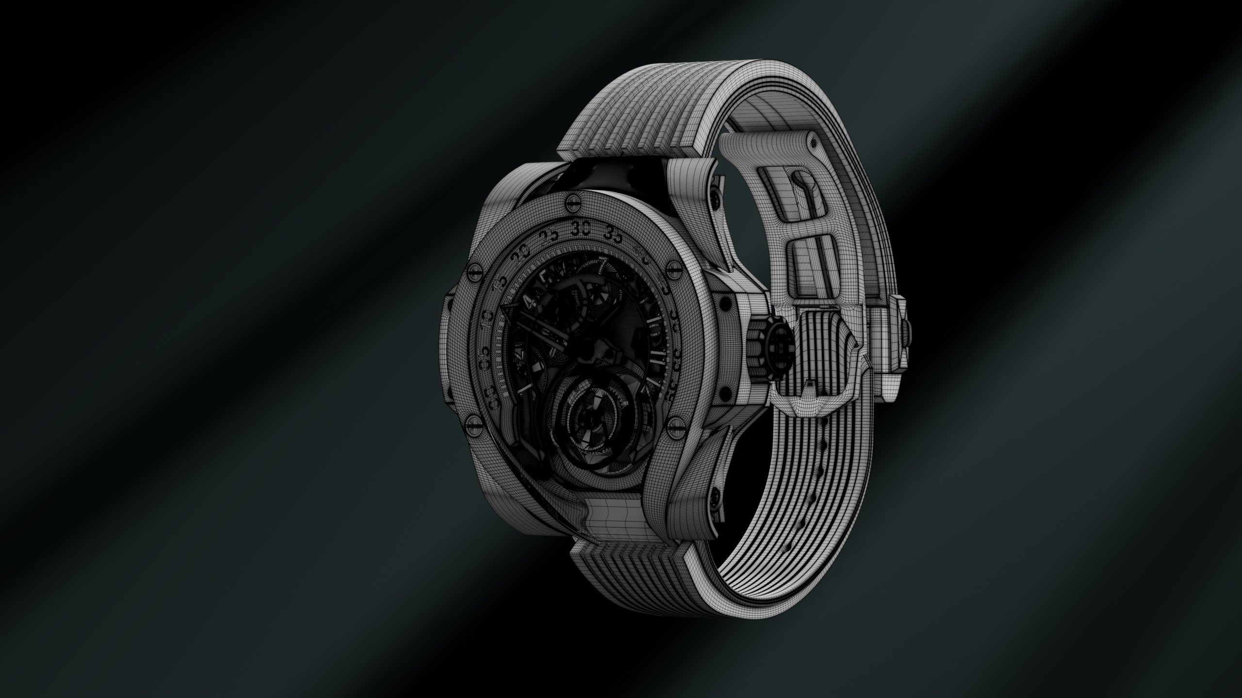 HUBLOT-MP-13 Tourbillon Bi-Axis Retrograde 3D model_16