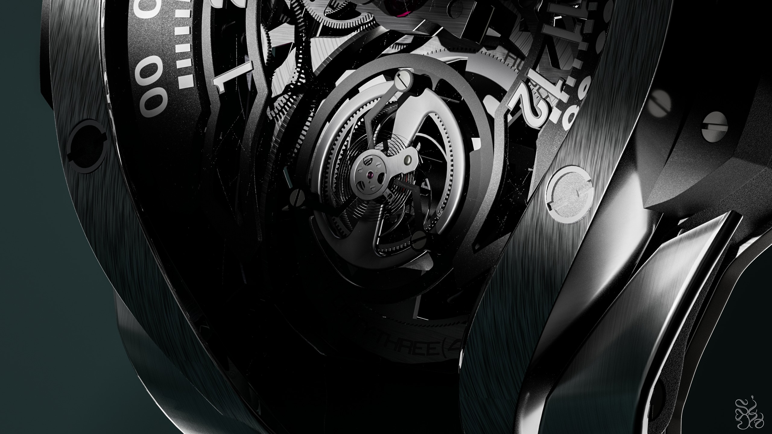 HUBLOT-MP-13 Tourbillon Bi-Axis Retrograde 3D model_6
