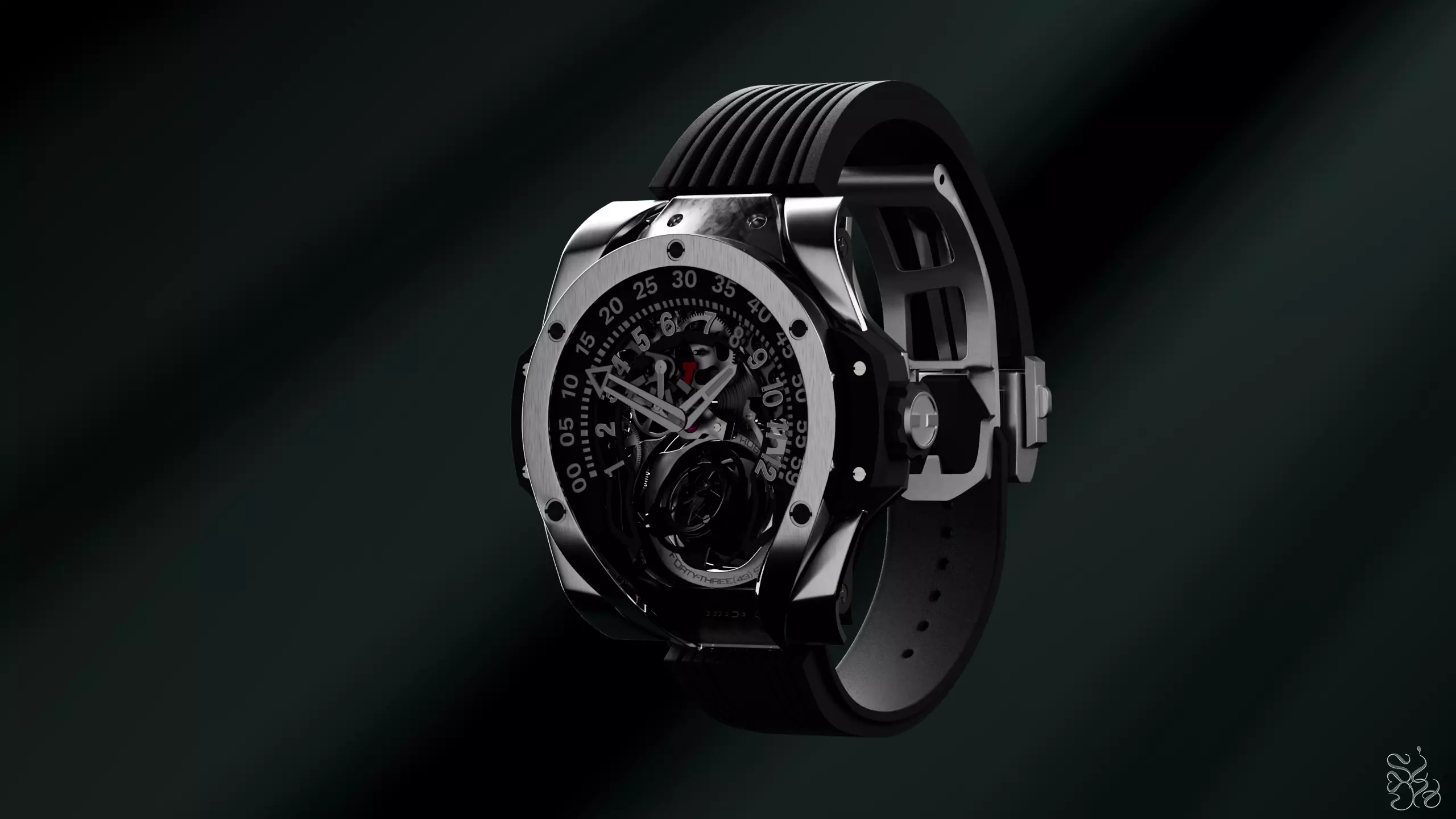 HUBLOT-MP-13 Tourbillon Bi-Axis Retrograde 3D model_0