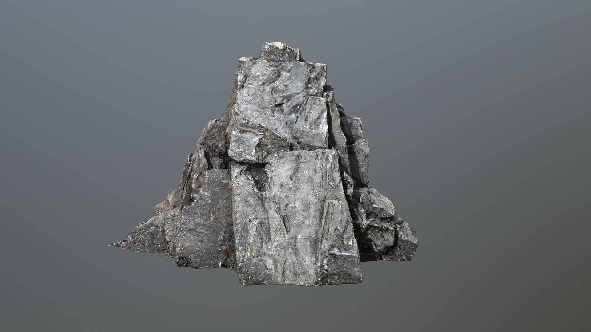 desert cliff rocks Low-poly 3D model_5